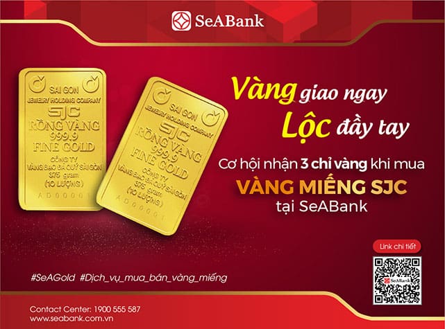 SeABank triển khai mua bán vàng miếng SJC