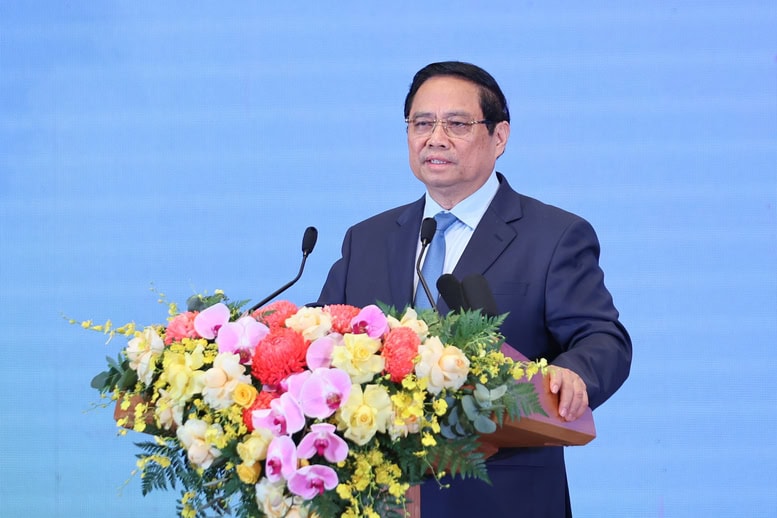 Thủ tướng Phạm Minh Chính phát biểu tại Hội nghị. (Ảnh: VGP/ Nhật Bắc)
