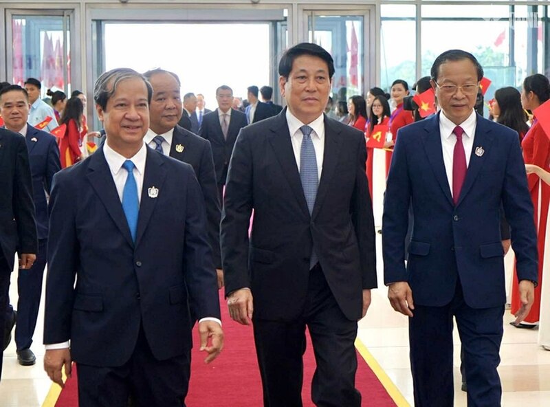 Chủ tịch nước Lương Cường đến dự buổi lễ.