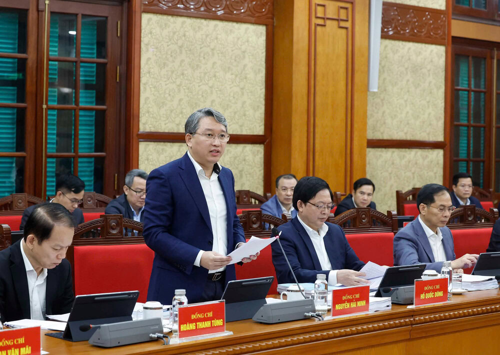 Bộ trưởng Nguyễn Hải Ninh phát biểu tại Phiên họp thứ hai Ban Chỉ đạo Trung ương về hoàn thiện thể chế, pháp luật