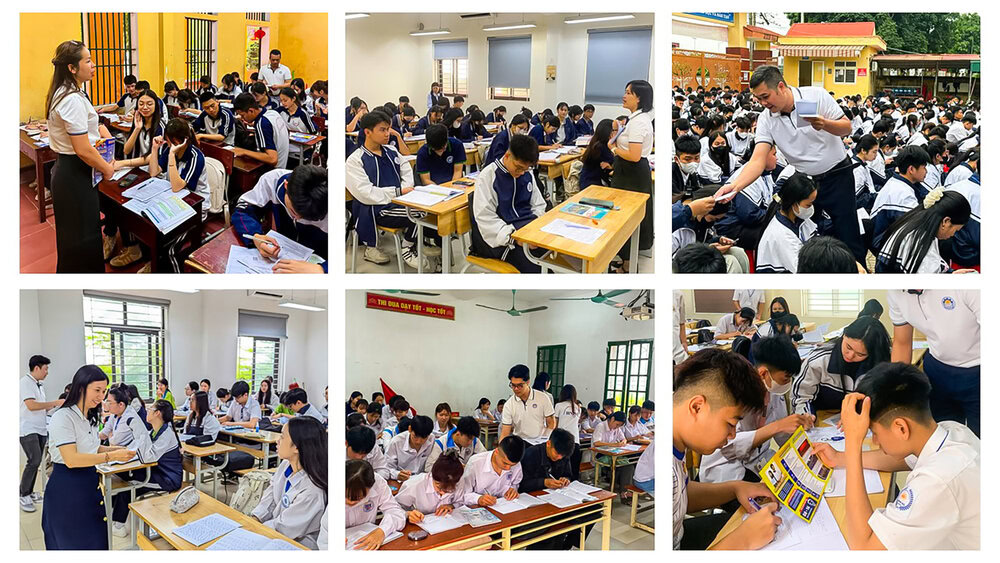 Sự chia sẻ và tư vấn định hướng nghề nghiệp tâm huyết của thầy cô HNIVC đến với các em học sinh.