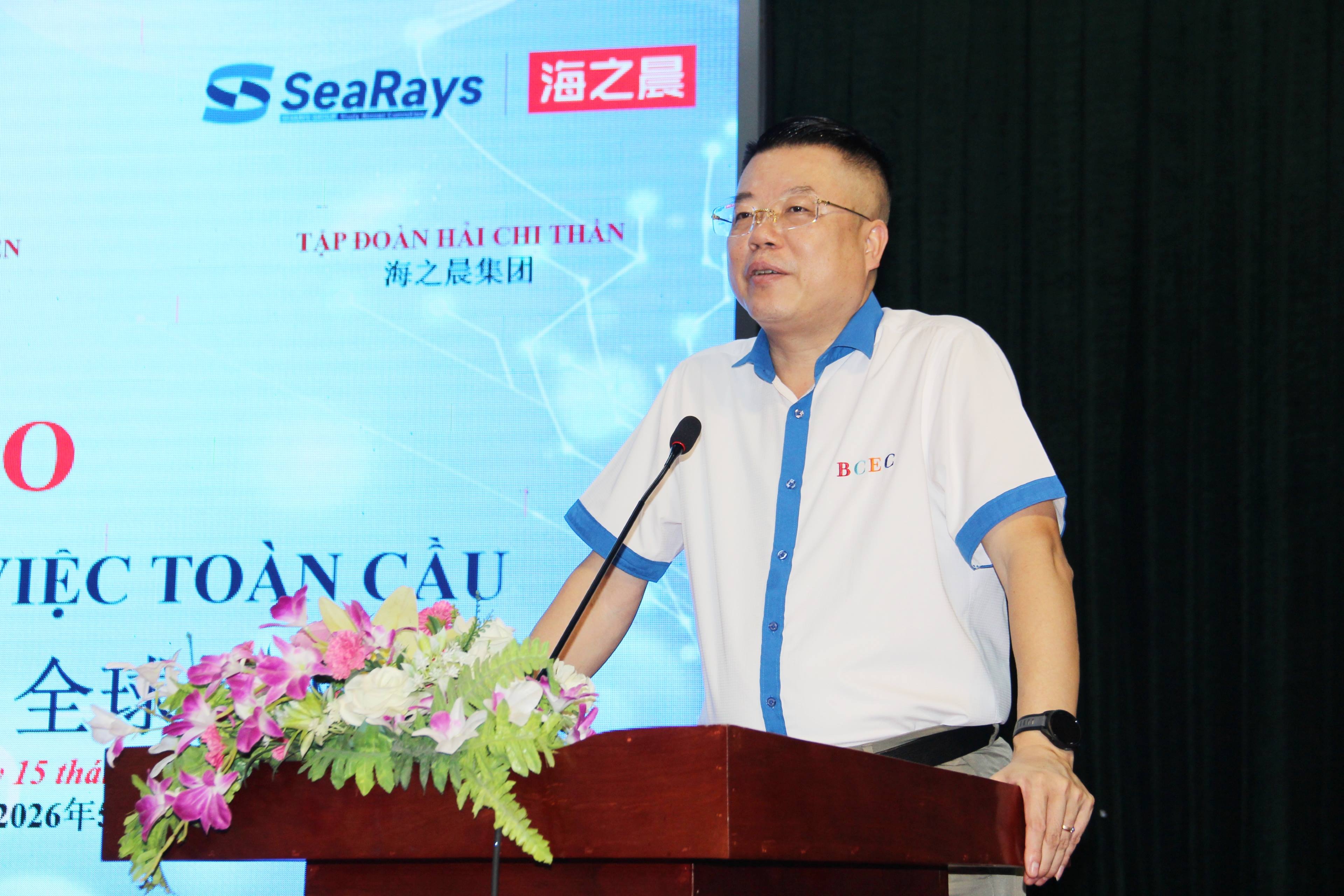 NGƯT.TS.Nguyễn Quốc Huy, Hiệu trưởng BCEC phát biểu tại sự kiện.