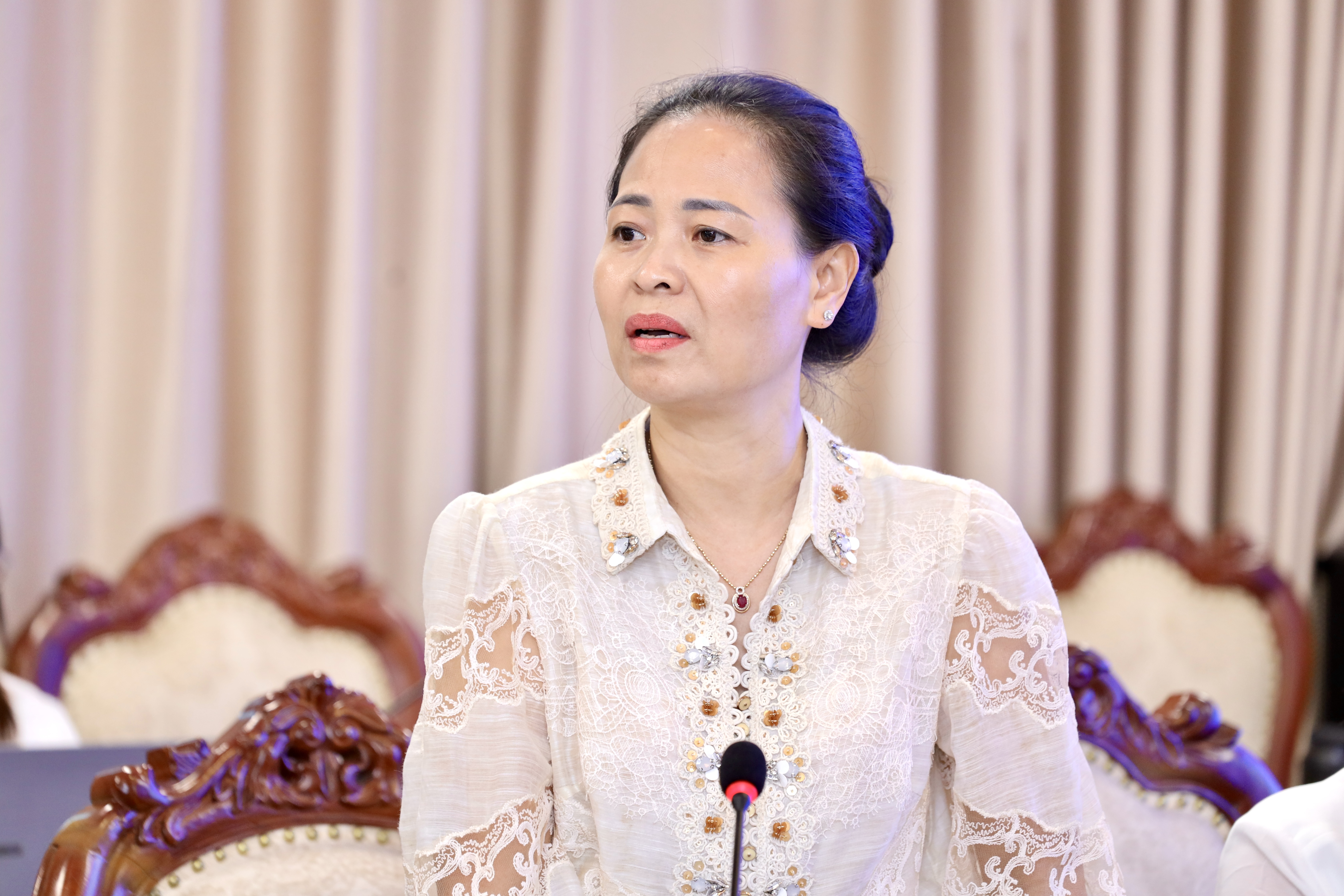 TS. Nguyễn Thị Thu Dung, Hiệu trưởng CĐ Y tế Thái Bình bày tỏ kỳ vọng sự phối hợp sẽ tạo ra động lực mạnh mẽ cho GDNN.