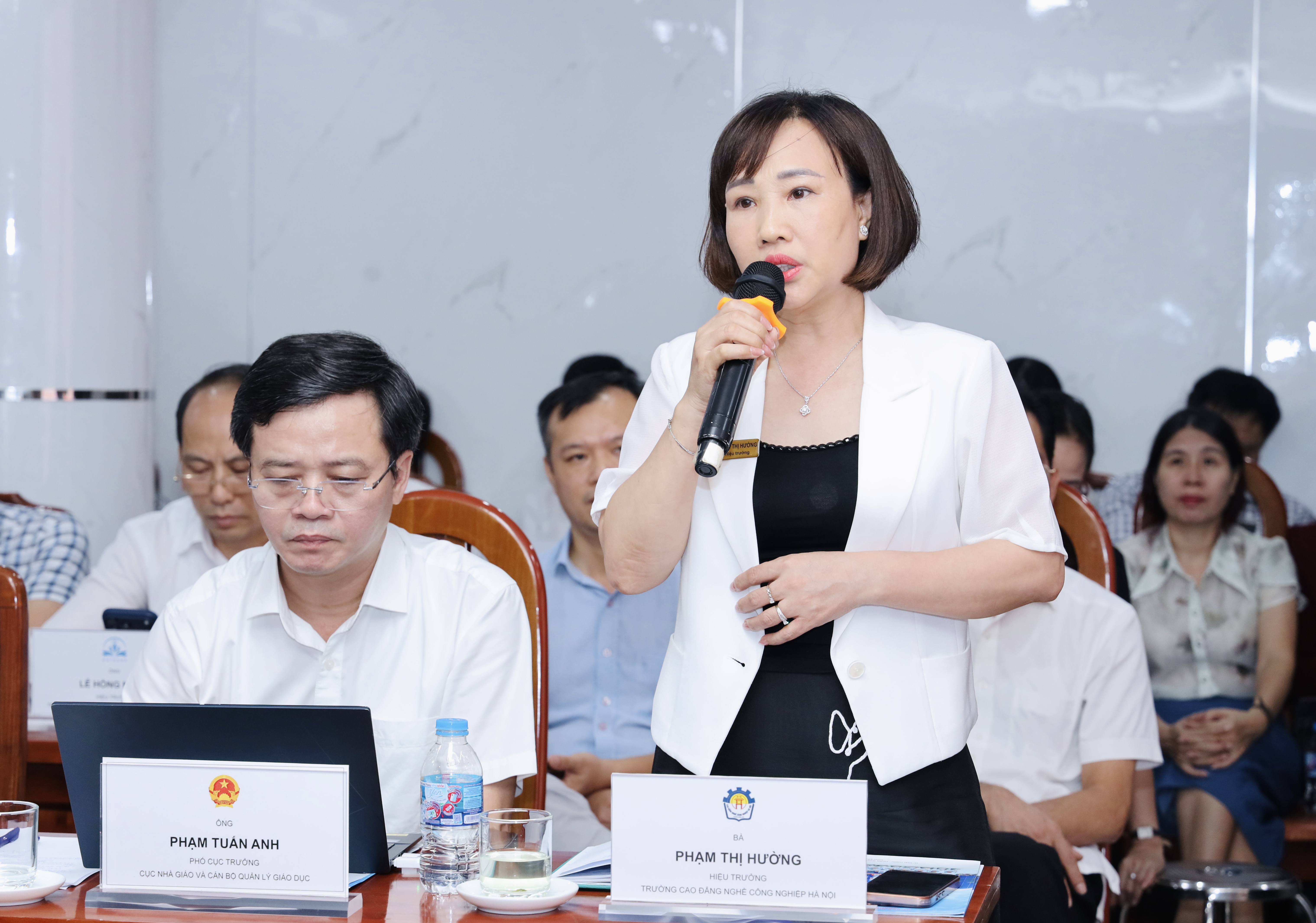 Bà Phạm Thị Hường, Hiệu trưởng CĐN Công nghiệp Hà Nội khẳng định cơ chế linh hoạt tạo điều kiện thuận lợi cho sự phát triển của cơ sở GDNN.