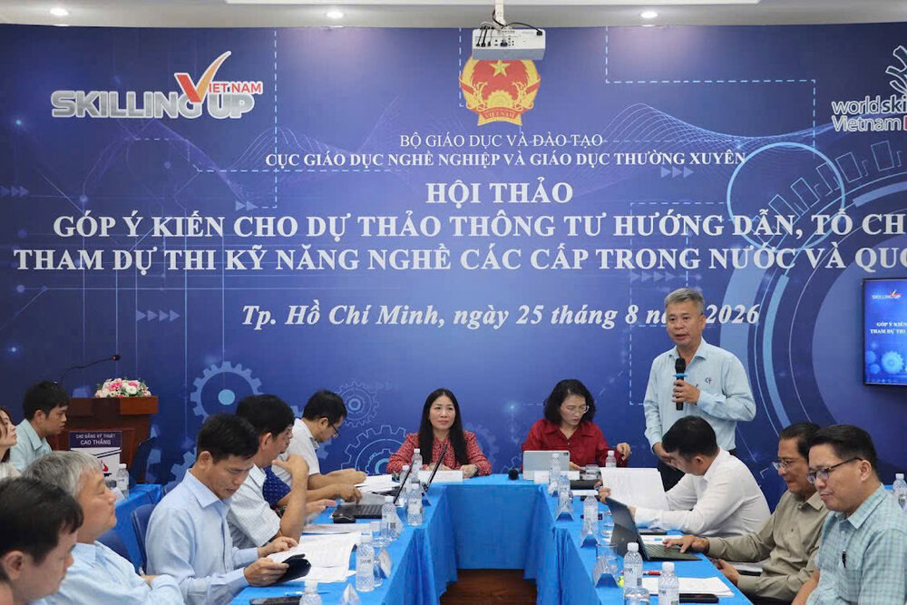 Hội thảo thu hút đông đảo đại diện các cơ sở GDNN tham gia góp ý xây dựng dự thảo.
