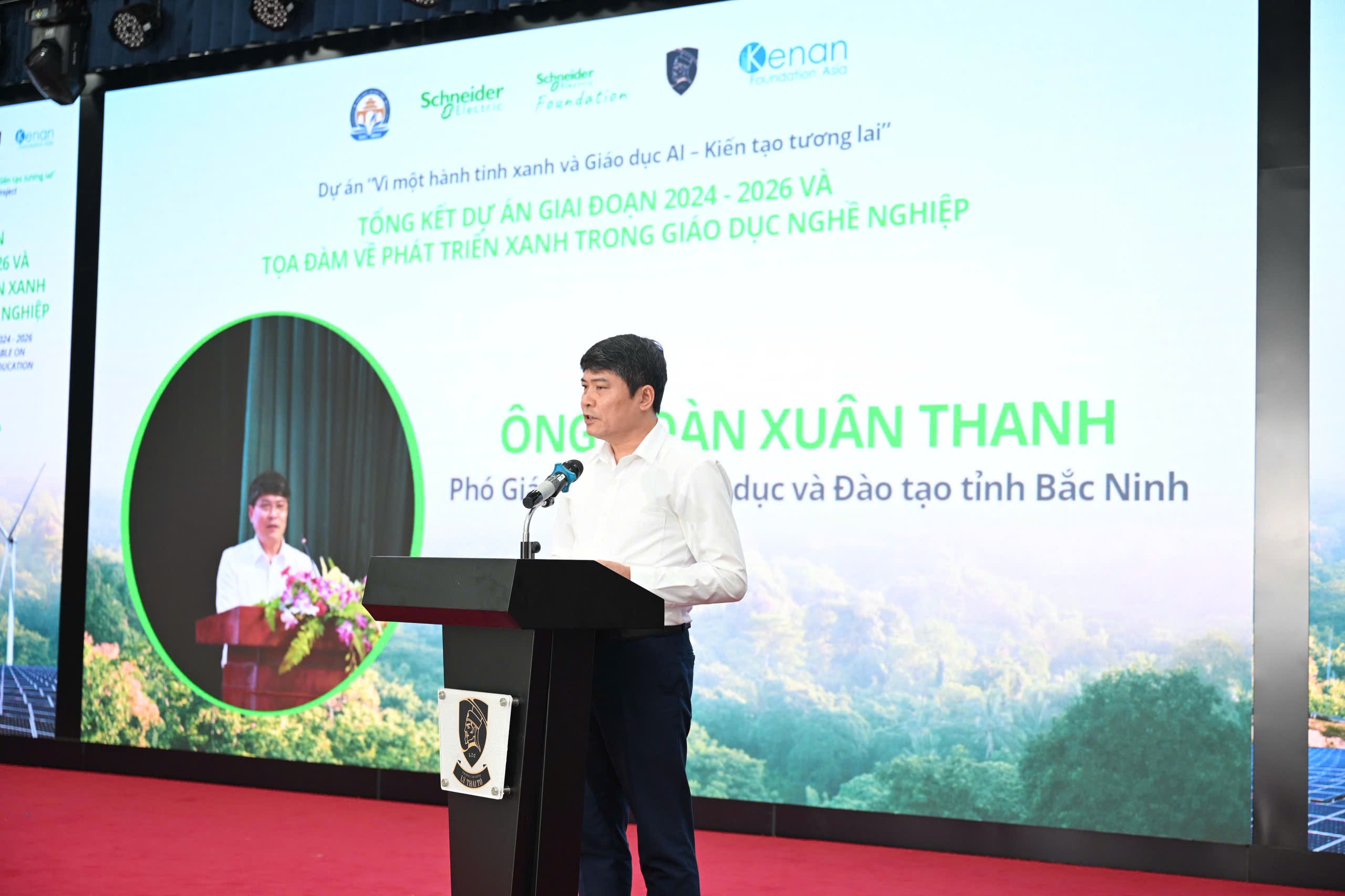 Ông Đoàn Xuân Thanh, PGĐ Sở Giáo dục và Đào tạo Bắc Ninh mong muốn chương trình phát triển kỹ năng xanh được nhân rộng trong các cơ sở GDNN.
