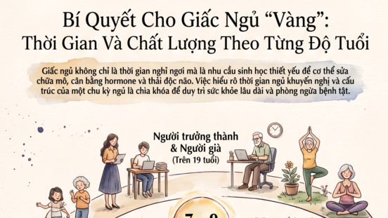 Thời gian ngủ phù hợp theo từng độ tuổi