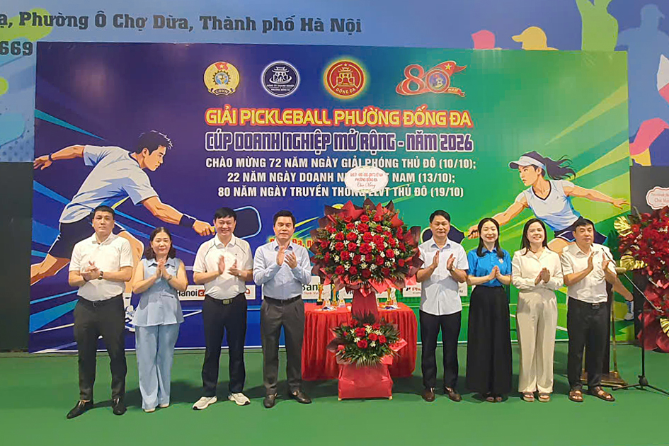 Sôi động Giải Pickleball Cúp Doanh nghiệp mở rộng phường Đống Đa năm 2026